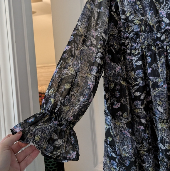 Torrid dress, Mini Lurex Chiffon Tiered Dress, size 1 - Picture 4 of 5